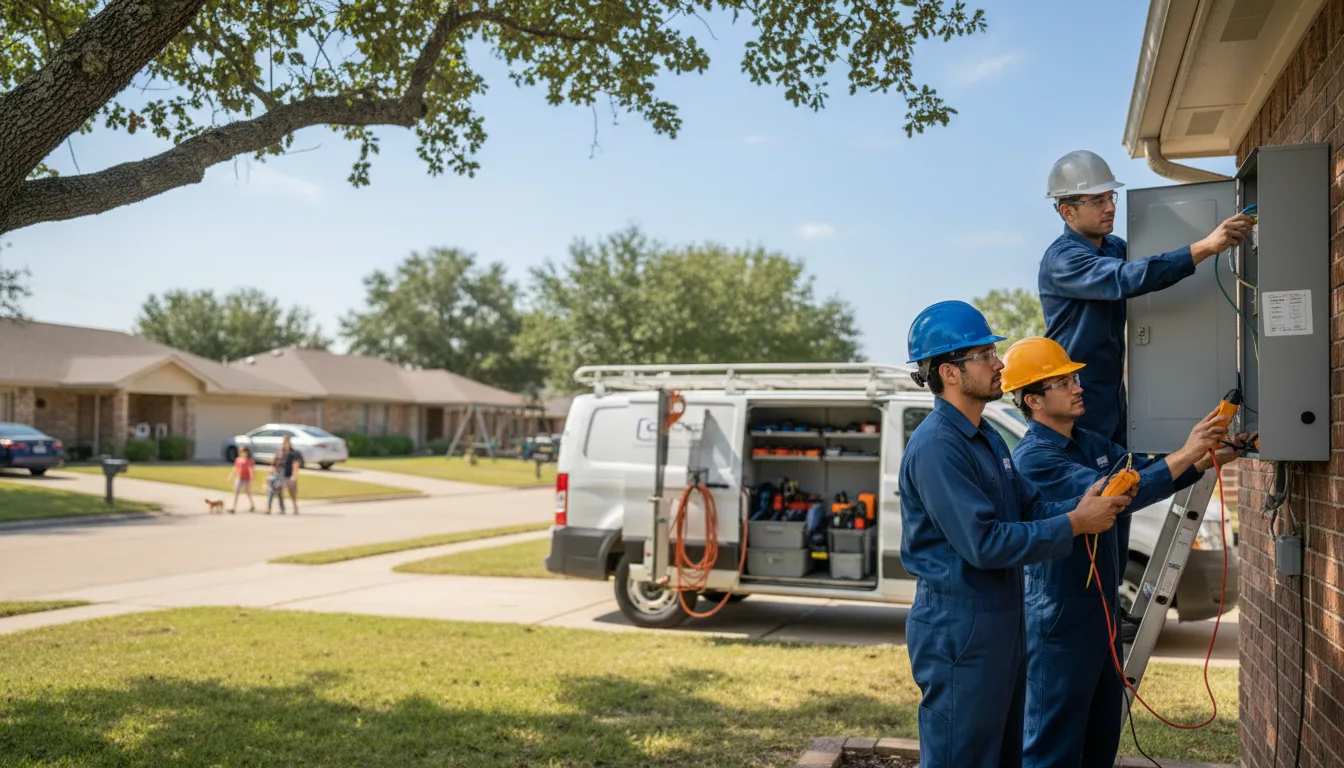 Certified electrician providing emergency electrical services in Cookville, TX